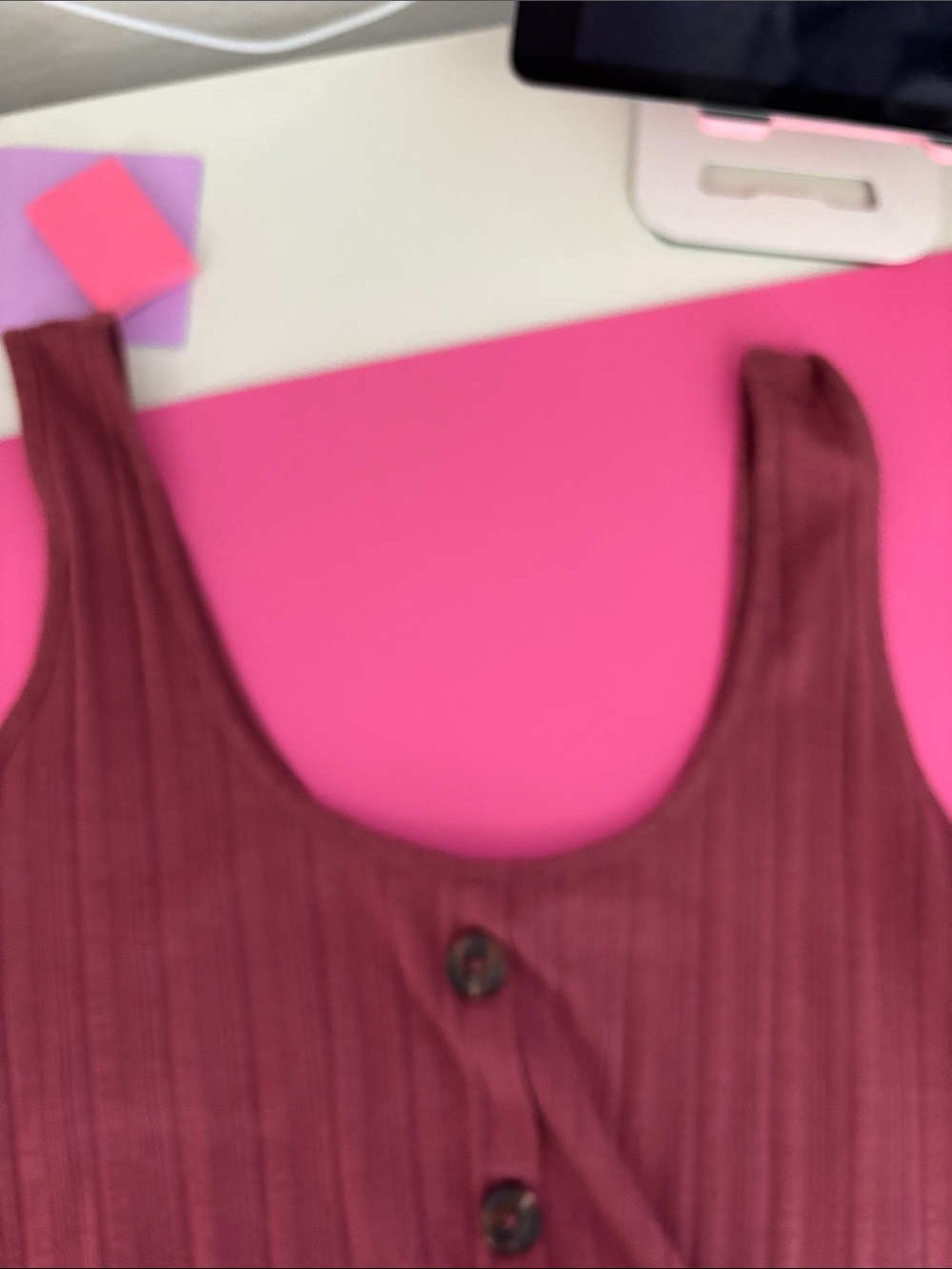 Maurices Ribbed Button-Front Tank Tops - Picture 4 of 13